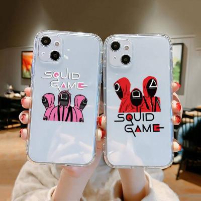 China Hot Game Soft TPU Clear Transparent Mobile Phone Anti-fall Squid TV Cover Device Smartphone Shockproof Case For iPhone 13 Phone Case for sale