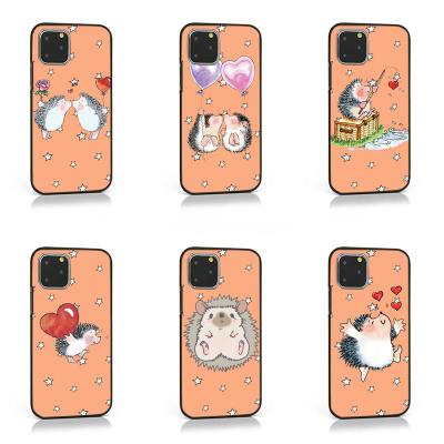 China Cute Anti-drop Cartoon Hedgehog Heart Phone Case For iPhone 11 12 pro XS max 8 7 6 6S plus X 5S SE 2020 XR soft silicone funda for sale