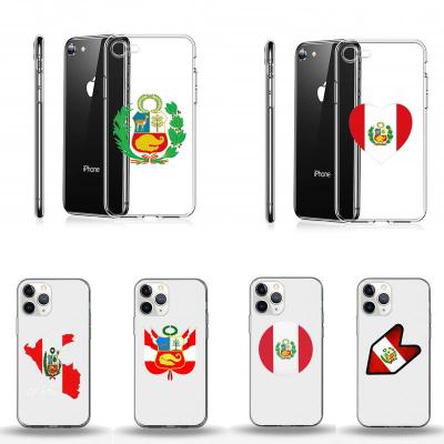 China Anti-drop for iphone 13/12/11 pro mini 6 7 8 6s max plus case for iphone X XR XS Peru flag max phone cases cover for sale