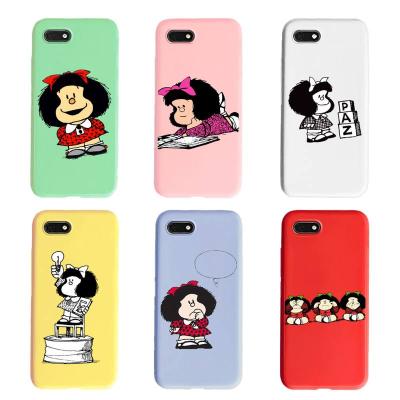 China Anti-drop for iphone 11/12 pro mini 6 7 8 max plus case for iphone X XR XS Max candy Cartoon Mafaldas Comics Cute colors phone case cover for sale