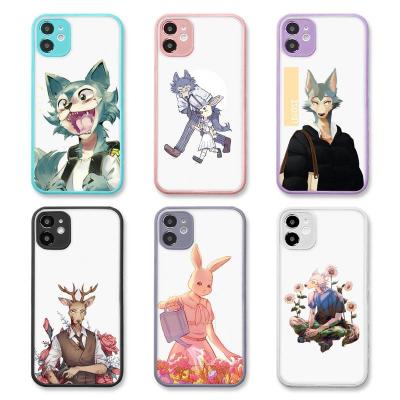 China Anti-drop for iphone 11/12 pro mini 7 max 8 plus case for Anime Matte Transparent Phone Cases Cover funny animal iphone X XR Beastars for sale