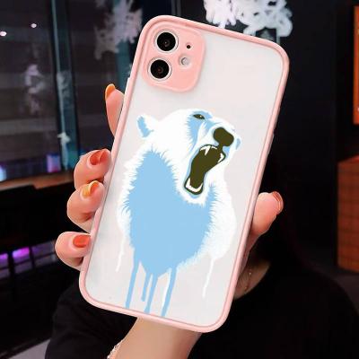 China Anti-drop for iphone 11/12 pro mini 7 max 8 plus cases for iphone X XR XS max bear transparent phone cases covers for sale