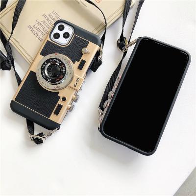 China Retro Classic Shockproof 3D Camera Phone Case Cross - Rope Creative PC Body TPU Back Cover For iPhone12 Max Pro for sale