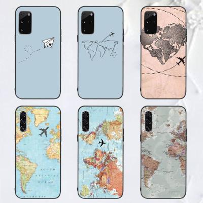 China Soft Mobile Phone Anti-fall tpu World Map Case Back Cover Sublimation Shockproof Protector For Samsung galaxy A71 A72 s21 ultra for sale