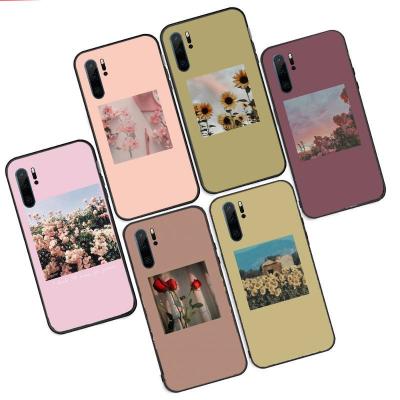 China Anti-drop For Huawei P30/P40 Pro P30 Lite P20 Case For Huawei Y9 2019 Mate 20/30 Lite nova 3I Aesthetics Flower Art Rose Phone Cases for sale