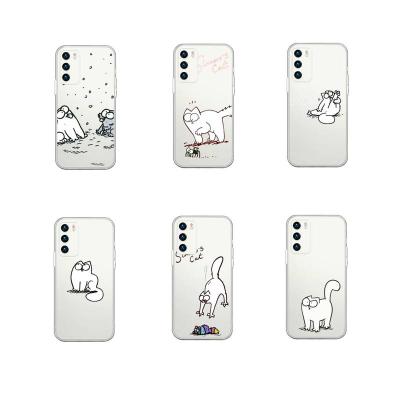 China Anti-fall For Huawei P40/P30 Pro Mate 20/40 Case For Huawei Pro 6 Nova 8/7/5 SE Simon Funny Naughty Cat Phone Cases Cover for sale