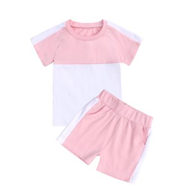 China Formal Kids Pajamas Summer Baby Pajamas Mix Color Short Sleeve Shorts Kids Clothes Set for sale