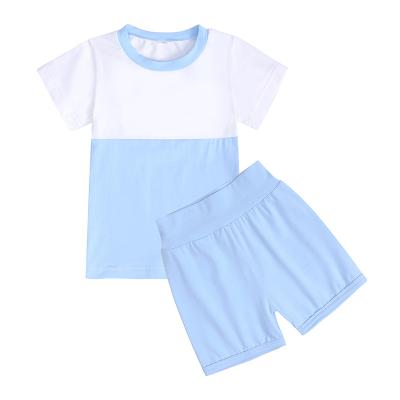 China Formal Kids Pajamas Summer Baby Pajamas Mix Color Short Sleeve Shorts Kids Clothes Set for sale