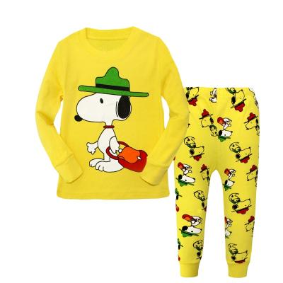 China OEM Kids Thermal Pajamas Long Sleeve Cute Cartoon Printed Sleepwear Children Night Wear Boys Pajamas Set for sale