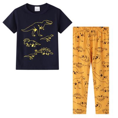 China 2020 Summer Breathable Children's Pajamas Short Sleeve Pants Suit for sale