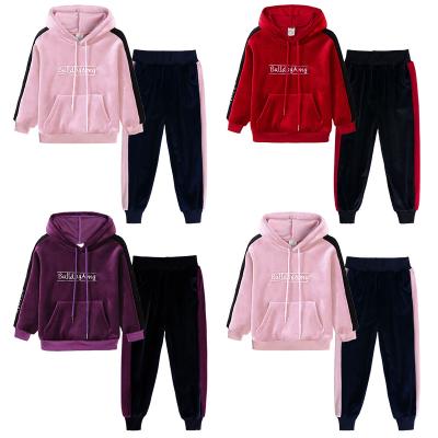 China 2021 new casual spot girls' autumn set children's sportswear middle and big children's two-piece set for sale