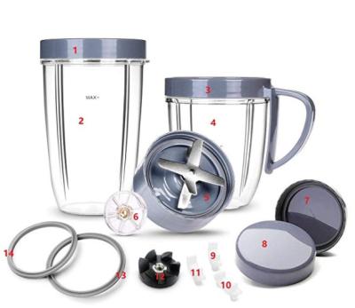 China Household Blender Kit Cup & Blade & Lid & Gear & Shock Pads Spares Kit, 14-Piece Set Spares for sale