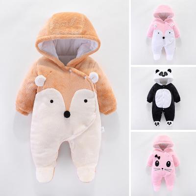 China Comfortable baby clothes autumn and winter clothes newborn clothes thicken baby padded clothes, baby romper, riding clothes to keep warm for sale