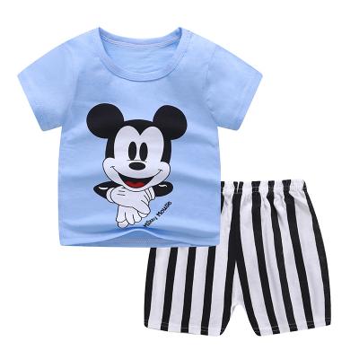 China Chinese style summer Korean new children's suit baby T-shirt boys and girls short-sleeved pajamas for sale