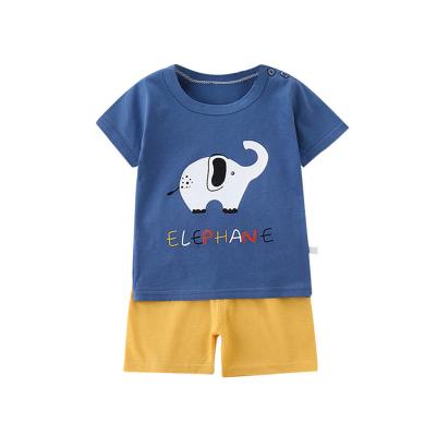 China 100% Cotton Short Sleeve Children's Baby Men's and Women's Summer Shorts Breathable Short Sleeve Suit for sale