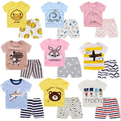 China Summer Breathable Baby Clothes Sets Kids Pajamas Baby Loungewear Sets Boys Girls Pijamas Cotton Nightgowns for sale