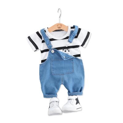 China Hip Hop Wholesale Summer Hot Sale Boy Set Children Clothing Baby Boy Shirt And Pant Girls Cool Suits for sale