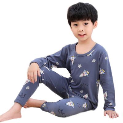 China Children's low-neck homewear, autumn and winter breathable warmth, middle-aged100% cotton pajamas for sale