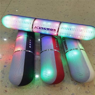 China Pulse Pill LED Flash Lighting JHW-V318 Portable Wireless Bluetooth Speaker Bulit-in Mic for sale