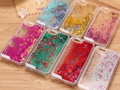 China Glitter Star Quicksand Liquid PC Hard Case Shining Cover For iPhone 4 5 6 plus j5 j7 S7 for sale