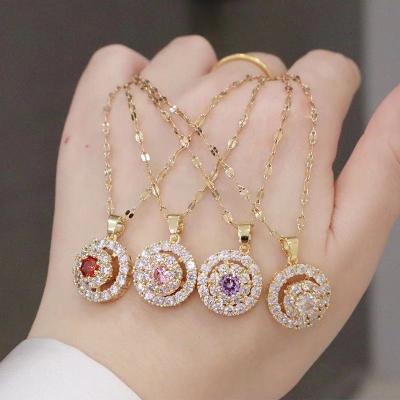 China Hiphop Fashion Jewelry Single Cross Stainless Steel Unique Colorful Natural Stone Heart Crystal Pendant For Necklace for sale