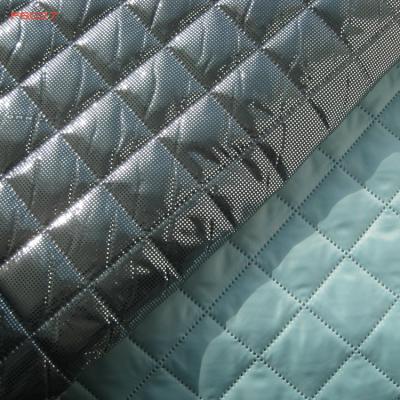 China F6027 polyester termo quilting fabric with omni-heat fanction for sale