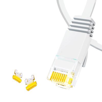 China E4U6P02P2 Communication Jumper Cat 6 Flat Cable Cat 6 Connector Computer RJ45 UTP UTP Ethernet Outdoor Jumper Cable for sale