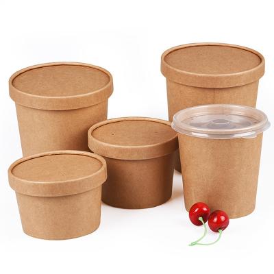 China 8oz/12oz/16oz/26oz/32oz Packaging Paper Food Container Recyclable Paper Food Container for sale