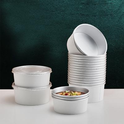 China 500ml~1500ml Waterproof Aluminum Foil Wrapping Paper Bowl Food Disposable Dish And Bowl With Transparent Lid Packing Fast Food Boxes for sale