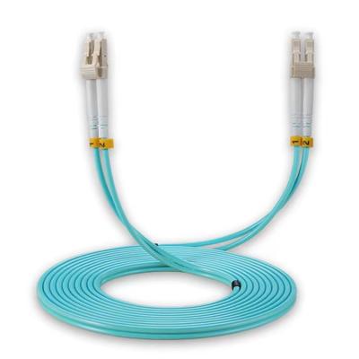 China FTTH Manufacturer Ftth Optical Fiber LC-LC Multimode Duplex Fiber Optic Patch Cord Om3 Jumper Cable for sale