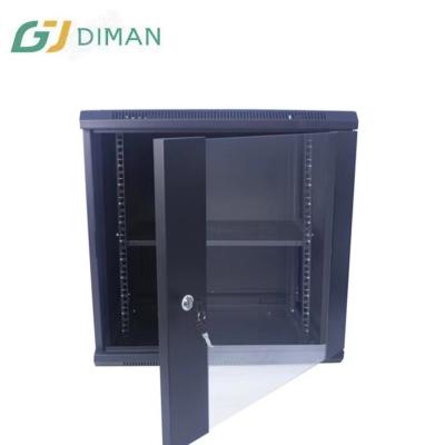 China Transparent Tempered Glass Front Entry (Metal Door Optional) 19 Inch 6u 9u 12u 15u 18u Cabinet Wall Mount Networking Data Entry Network Cabinet for sale