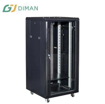 China Transparent Tempered Glass Front Entry 42u Floor Standing Network Cabinet Server Rack (Metal Door Optional) 19 Inch Telecom Network 12u Rack Server Cabinet for sale