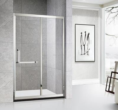 China Modern Transparent Low Price 8mm Tempered Glass Stainless Steel Bathroom Door for sale