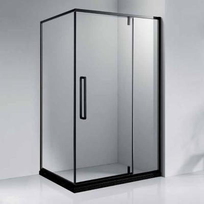 China Modern Style Simple Two Square Glass Shower Doors Hinged Shower Room Shower Room for sale