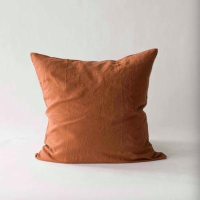 China Antistatic French Linen 45x45cm 100% Linen 18x18inch Pillow Case In Soft Washed Linen for sale