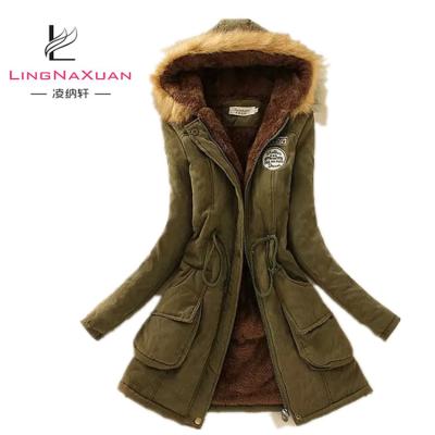 China Winter Anti-Shrink Fashion Anti-Shrink Thick Plus Size Long Down Jacket With Hooded Faux Fur For Women for sale