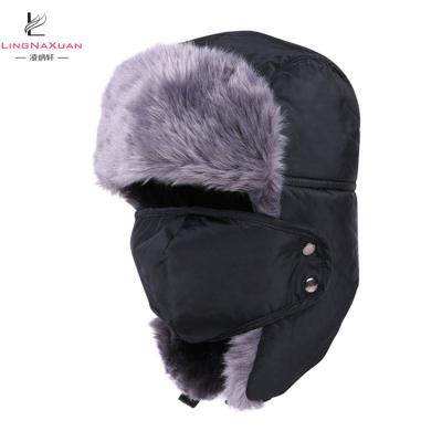 China Waterproof Winter Chin Strap Hat Russian Ushanka Cavalry Trooper with Earflap for Women and Man for sale