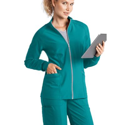 China Medical Uniform Front Nurse Uniform Warm High Quality Women's Zipper Up Nurse Scrub Jackets for sale