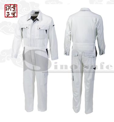 China White Coverall 100% Cotton Safety Workwear Work Coveralls For Men for sale