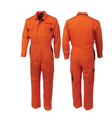 China Orange Coverall 100% Cotton Safety Workwear Coveralls For Men Workwear Uniform for sale