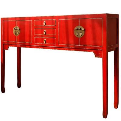 China Neo-gloss antique distressed traditional console table Chinese age assembled antique console table muebles China supplier for sale