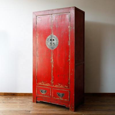 China Chinese china sinocurio furniture wardrobe large space assembled antique wooden decorative wardrobe for sale