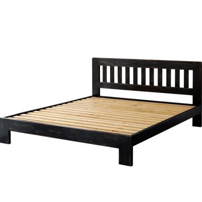 China Easy Assemble KD Bed Double Bed Simple Movable Flexible Solid Wood Durable Colorful Easy Installation Large Bed for sale