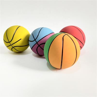 China Toy Natural Cavity Bouncing Balls Basketball Promotional Rubber Toys Customized Logo Printed Squash Balls Toys for sale