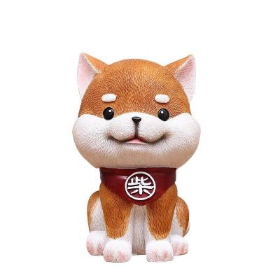 China Handsome Resin Figurine Dog Money Box Wholesale Home Nautical High Quality Piggy Bank for sale