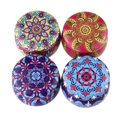 China Gift & Wholesale Custom Craft Printing 4.4oz Short Round Metal Candle Tin Box for sale