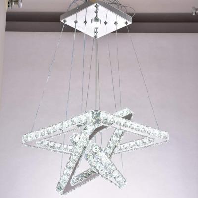 China Small modern style DIY lamp rococo iron led pendant lights Crystal Ring Chandelier for sale