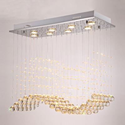 China Hot Sale Contemporary Energy Saving Staircase Crystal Chandelier Modern Pendant Light Good Quality for sale