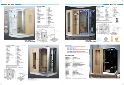 China Graceful Bathroom Steam Room Enclosure Wooden Steam Room 1000mm 1200mm 1300mm Width for sale