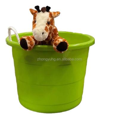 China Durable 70 Liters Large Manure Bucket Wholesale Durable Plastic Manure Tub With Handle for sale